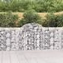 vidaXL Panier de gabions arqué 200x30x100/120 cm Fer galvanisé