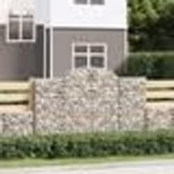 vidaXL Panier de gabions arqué 200x30x120/140 cm Fer galvanisé