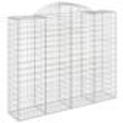 vidaXL Panier de gabions arqué 200x50x160/180 cm Fer galvanisé