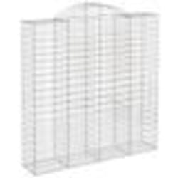 vidaXL Panier de gabions arqué 200x50x200/220 cm Fer galvanisé