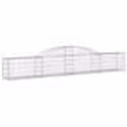 vidaXL Panier de gabions arqué 300x30x40/60 cm Fer galvanisé