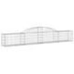 vidaXL Panier de gabions arqué 300x30x40/60 cm Fer galvanisé
