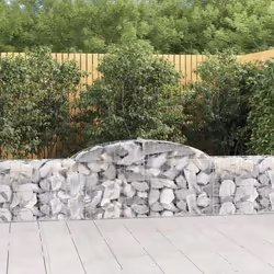 vidaXL Panier de gabions arqué 300x30x60/80 cm Fer galvanisé