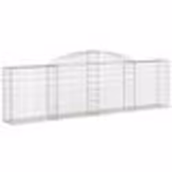 vidaXL Panier de gabions arqué 300x30x80/100 cm Fer galvanisé