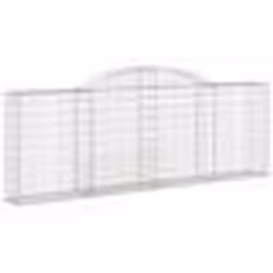 vidaXL Panier de gabions arqué 300x30x100/120 cm Fer galvanisé