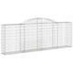 vidaXL Panier de gabions arqué 300x30x100/120 cm Fer galvanisé