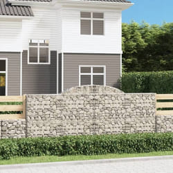 vidaXL Panier de gabions arqué 300x30x120/140 cm Fer galvanisé