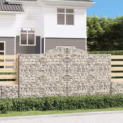 vidaXL Panier de gabions arqué 300x30x160/180 cm Fer galvanisé