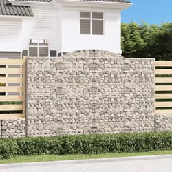 vidaXL Panier de gabions arqué 300x30x200/220 cm Fer galvanisé