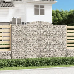 vidaXL Panier de gabions arqué 300x30x200/220 cm Fer galvanisé