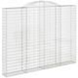 vidaXL Panier de gabions arqué 300x30x220/240 cm Fer galvanisé