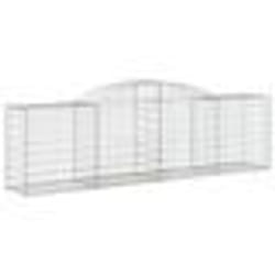 vidaXL Panier de gabions arqué 300x50x80/100 cm Fer galvanisé