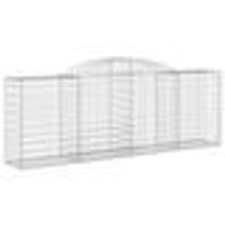 vidaXL Panier de gabions arqué 300x50x100/120 cm Fer galvanisé