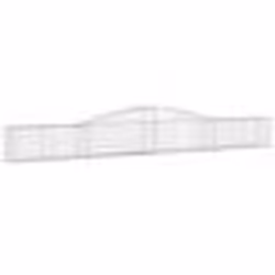 vidaXL Panier de gabions arqué 400x30x40/60 cm Fer galvanisé