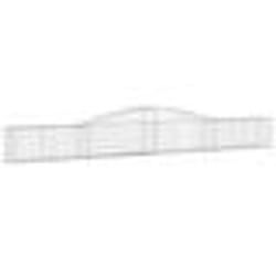 vidaXL Panier de gabions arqué 400x30x40/60 cm Fer galvanisé