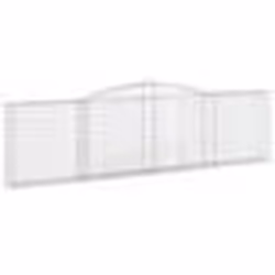 vidaXL Panier de gabions arqué 400x30x100/120 cm Fer galvanisé