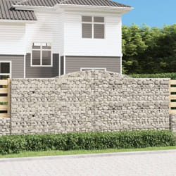 Panier de gabions arqué 400x30x160/180 cm Fer galvanisé Vidaxl