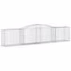 vidaXL Panier de gabions arqué 400x50x80/100 cm Fer galvanisé
