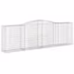 vidaXL Panier de gabions arqué 400x50x120/140 cm Fer galvanisé
