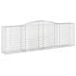 vidaXL Panier de gabions arqué 400x50x120/140 cm Fer galvanisé