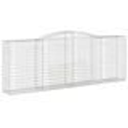 vidaXL Panier de gabions arqué 400x50x140/160 cm Fer galvanisé