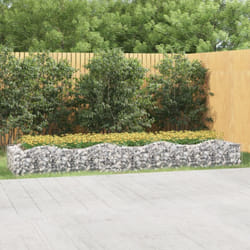 Vidaxl - Lit surélevé à gabions arqué 400x100x50 cm Fer galvanisé