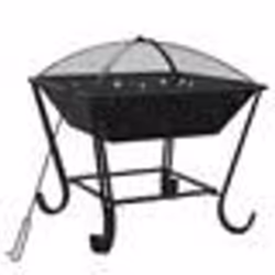 vidaXL Foyer avec tisonnier 50 cm XXL acier