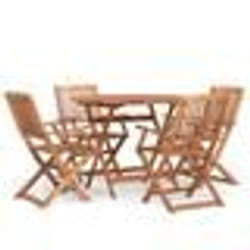 vidaXL Ensemble à manger de jardin 5 pcs Bois d'acacia solide