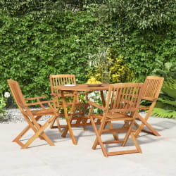 vidaXL Ensemble à manger de jardin 5 pcs bois d'acacia