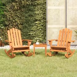 Profitez de votre temps libre avec ce salon de jardin en bois de style Adirondack. Bois d'acacia massif : cet ensemble de sal ...