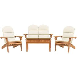 Ensemble de salon de jardin Adirondack 4 pcs bois acacia solide vidaXL