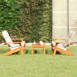 Ensemble de salon de jardin Adirondack 3 pcs bois acacia solide Vidaxl