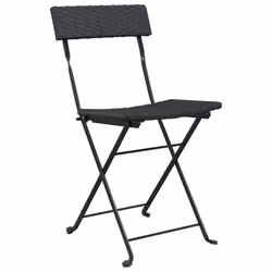 VidaXL 3152113 chaise d'extérieur Terrace Polyuréthane, Acier Noir