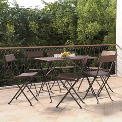 VidaXL 3152117 chaise d'extérieur Terrace Polyuréthane, Acier Marron