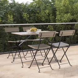 VidaXL 3152118 chaise d'extérieur Terrace Polyuréthane, Acier Gris