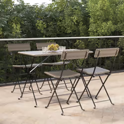 VidaXL 3152119 chaise d'extérieur Terrace Polyuréthane, Acier Gris