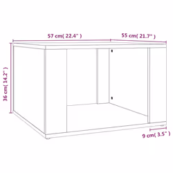 VidaXL 816558 Table de nuit et table de chevet Chêne - Vue supplémentaire 8