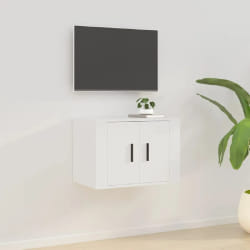 vidaXL Meuble TV mural Blanc 57x34,5x40 cm