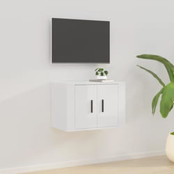 vidaXL Meuble TV mural Blanc brillant 57x34,5x40 cm