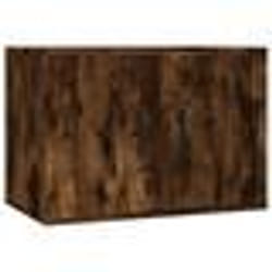vidaXL Meuble TV mural Chêne fumé 57x34,5x40 cm