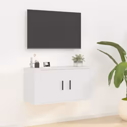 vidaXL Meuble TV mural Blanc 80x345x40 cm 816624