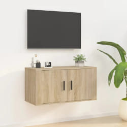 vidaXL Meuble TV Mural - Chêne Sonoma