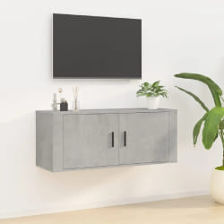 vidaXL Meuble TV mural - Gris béton