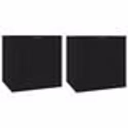 vidaXL Meubles TV muraux 2 pcs Noir 40x34,5x40 cm