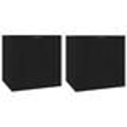 vidaXL Meubles TV muraux 2 pcs Noir 40x34,5x40 cm
