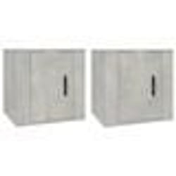 vidaXL Meubles TV muraux 2 pcs Gris béton 40x34,5x40 cm