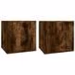vidaXL Meubles TV muraux 2 pcs Chêne fumé 40x34,5x40 cm