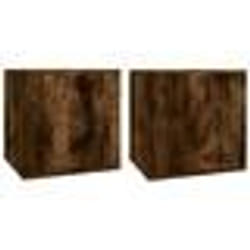 vidaXL Meubles TV muraux 2 pcs Chêne fumé 40x34,5x40 cm