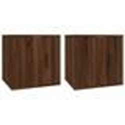 vidaXL Meubles TV muraux 2 pcs Chêne marron 40x34,5x40 cm