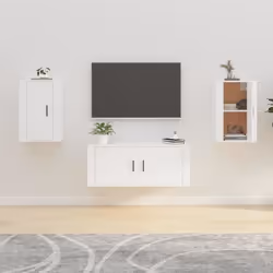 vidaXL Meubles TV muraux 2 pcs Blanc 40x34,5x60 cm